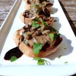 Crostinis aux champignons et caramel de balsamique #vegan