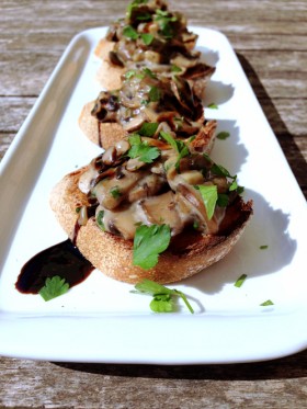 Crostinis champignons vegan