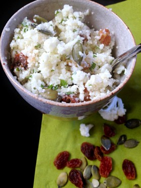 Taboulé de chou-fleur vegan végétalien