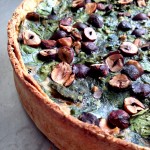 Quiche épinards butternut rôtie noisettes #vegan