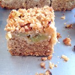 Crumble cake à la rhubarbe #vegan