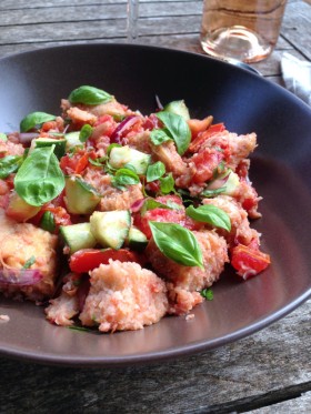 Panzanella vegan végétalien