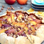 Tarte rustique pêches et noisettes #vegan