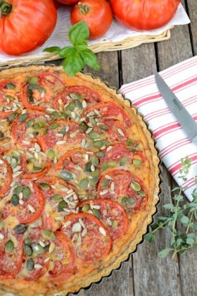 Quiche complète tomate tofu vegan végétalien