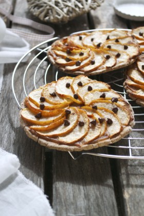 Tarelettes pommes marron chocolat vegan sans gluten