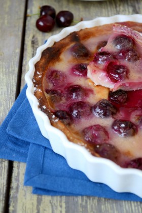 Clafoutis cerises vegan sans gluten végétalien