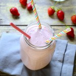 Milkshake fraise, banane, sarrasin #vegan #sansgluten