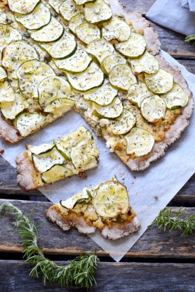 Tarte fromagère rustique aux courgettes vegan végétalien