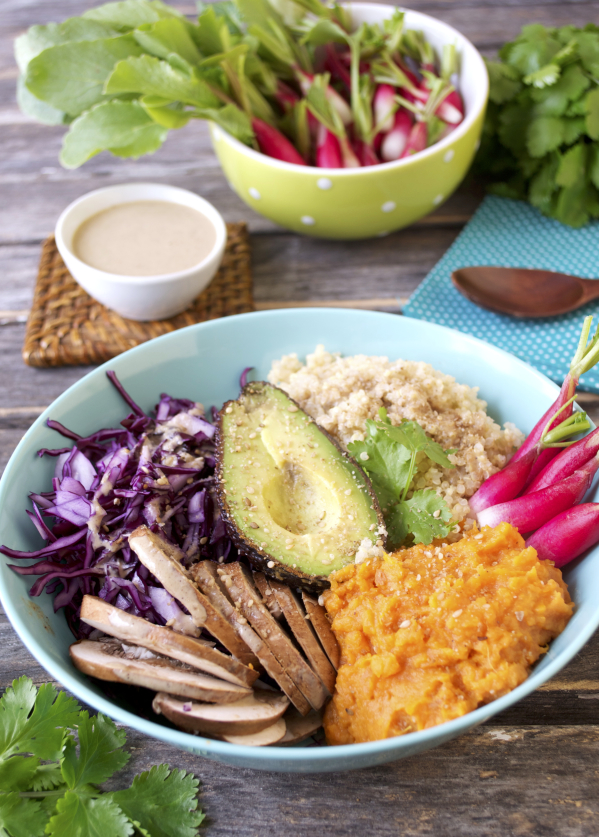 Assiette complète végétale et sans gluten vegan végétalien