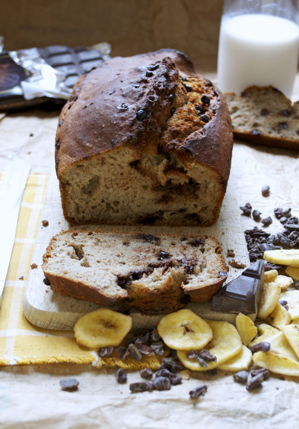 Banana bread au tofu soyeux sans matière grasse vegan végétalien