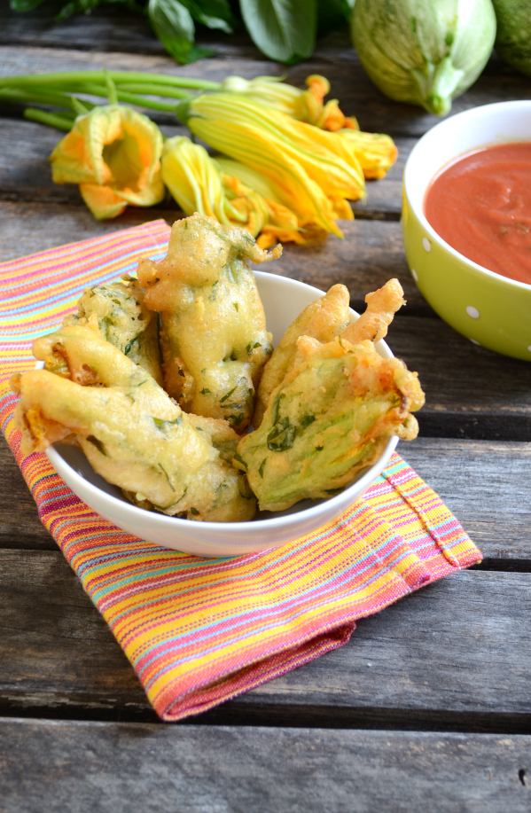 Beignets de fleurs de courgettes vegan végétalien sans gluten