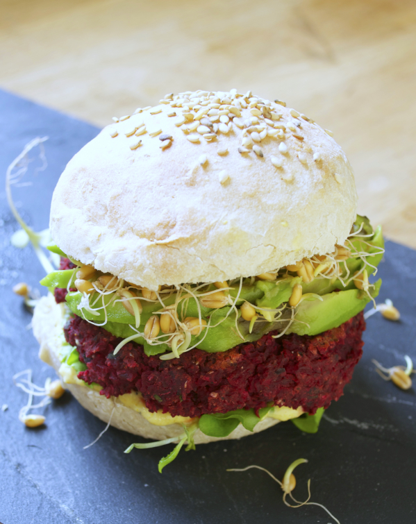 Betterave burger vegan végétalien