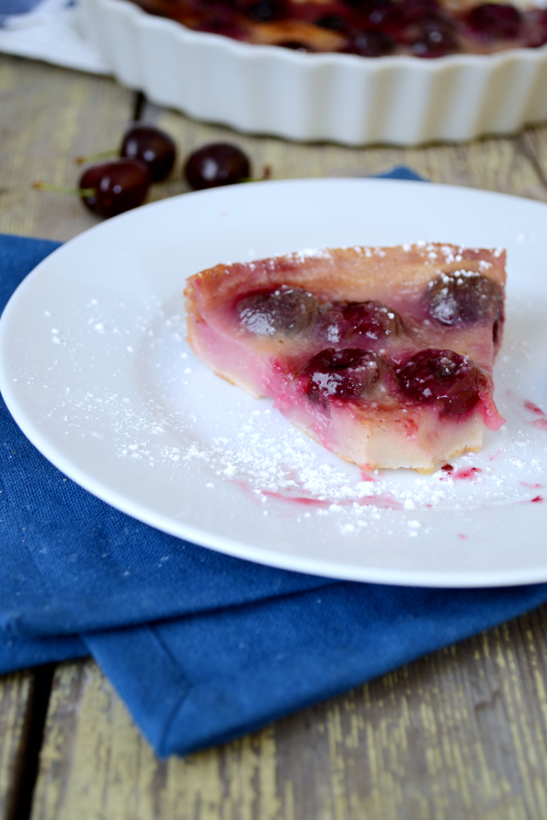 Clafoutis cerises vegan végétalien sans gluten 