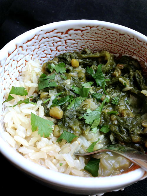 Dhal haricots mungo et épinards #vegan