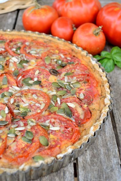 Quiche complète tomate tofu vegan végétalien