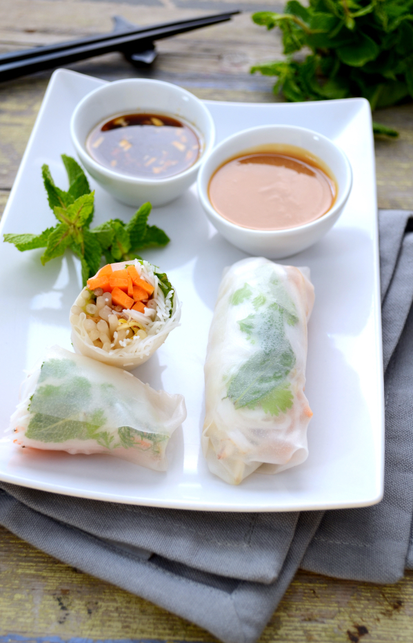 Rouleaux de printemps vegan végétalien sans gluten 