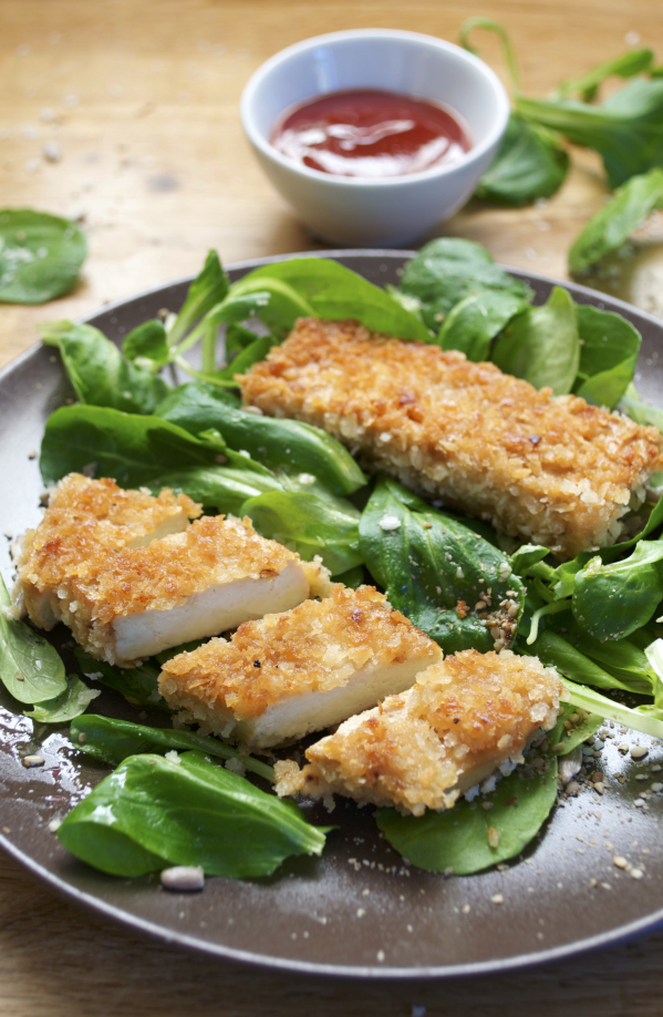 Nuggets de tofu katsu et sauce vegan végétalien