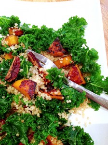 Kale, quinoa, butternut, noix de pécan