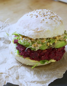 Betterave burger vegan végétalien